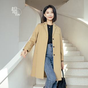 YUN 气质西装 韫2024秋季 女装 领单排扣休闲日韩长风衣 福利新款