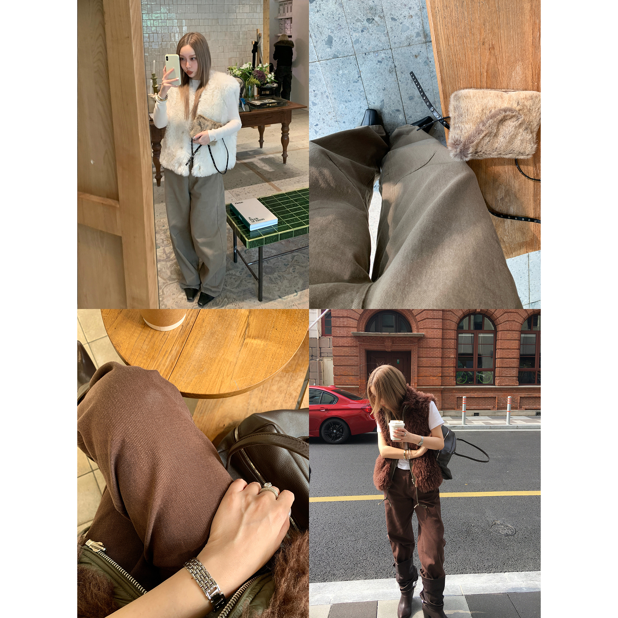 全棉水洗9分直筒裤/长款弯刀裤