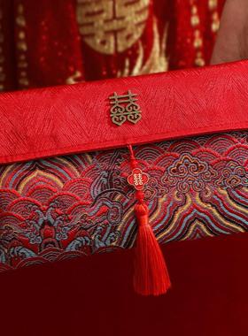 改口红包结婚专用2024封新款父母改口费敬茶一对大万元布艺红包袋