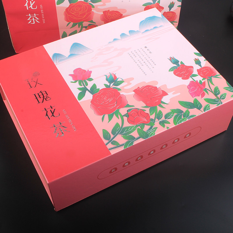玫瑰花礼盒空盒专用包装 玫瑰花干内托 泡袋套装礼盒批发