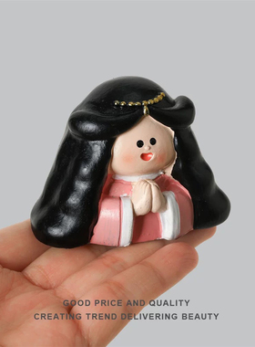 祈愿小神仙摆件防脱发娘娘办公室桌面装饰工位解压礼物保佑不掉发