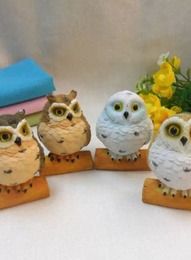 创意生态缸苔藓微景观diy材料树脂工艺品猫头鹰公仔桌面装饰摆件