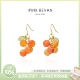 IPINK元 气春夏小清新甜美橘子耳环大桔大利水果耳钩学生少女百搭