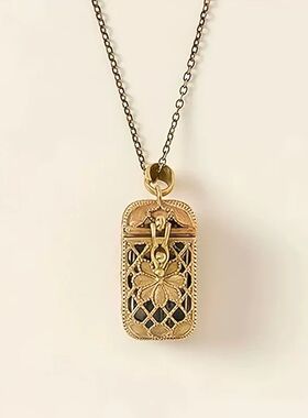 亚马逊前沿火爆时尚Tiny Tarot Deck Necklace迷你塔罗牌项链