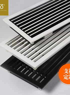 高端定制 中央空调出进风口百叶格栅极窄ABS通风口加长回风检修口