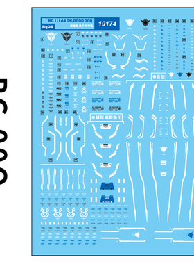 中环水贴19174 RG21 QAN 1/144 OO 00量子 00Q OOQ高达模型水贴纸