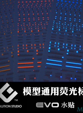 EVO水贴纸 模型通用 标示 警示 标识HIQ 荧光水贴纸RB01-RB10
