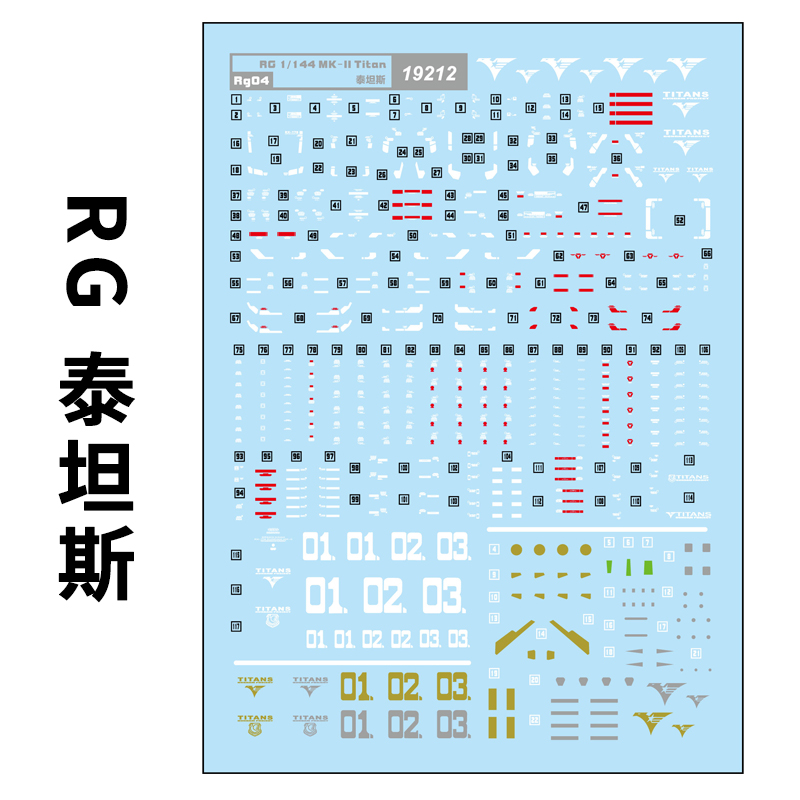 白兔泰坦斯Mk2模型水贴纸中环RG
