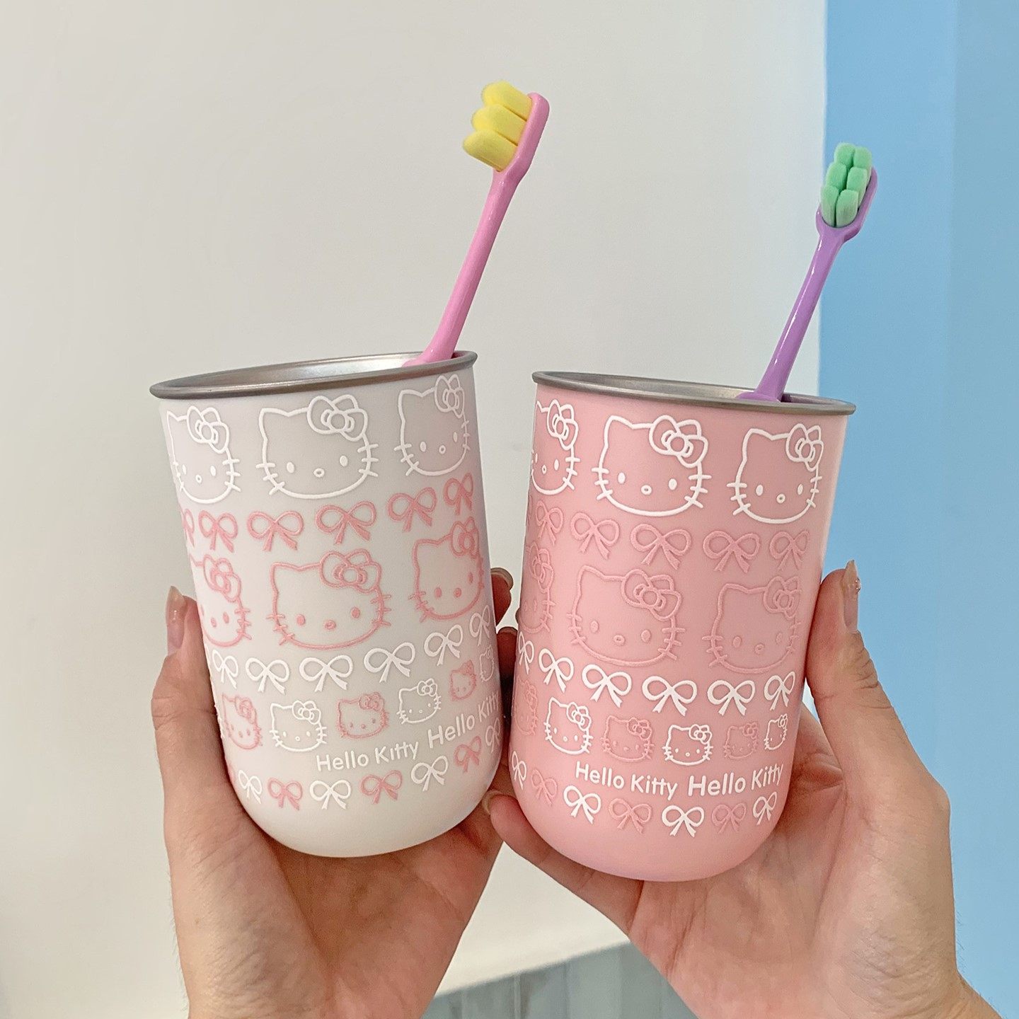 日式kitty漱口杯304不锈钢可爱家用洗漱杯子学生宿舍刷牙杯高颜值,家庭/个人清洁工具,洗漱杯,淘宝优惠券,粉丝福利购,淘宝优惠卷