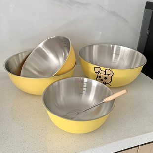 304食品级不锈钢盆洗菜和面揉面打蛋家用厨房烘培料理凉拌沙拉碗
