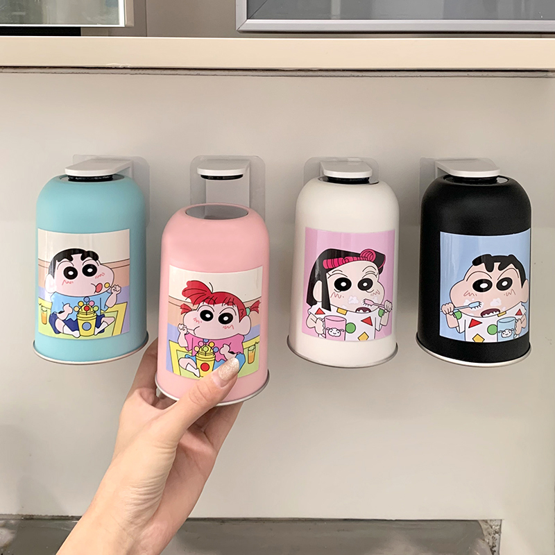 可爱洗漱杯磁吸漱口杯一家四口