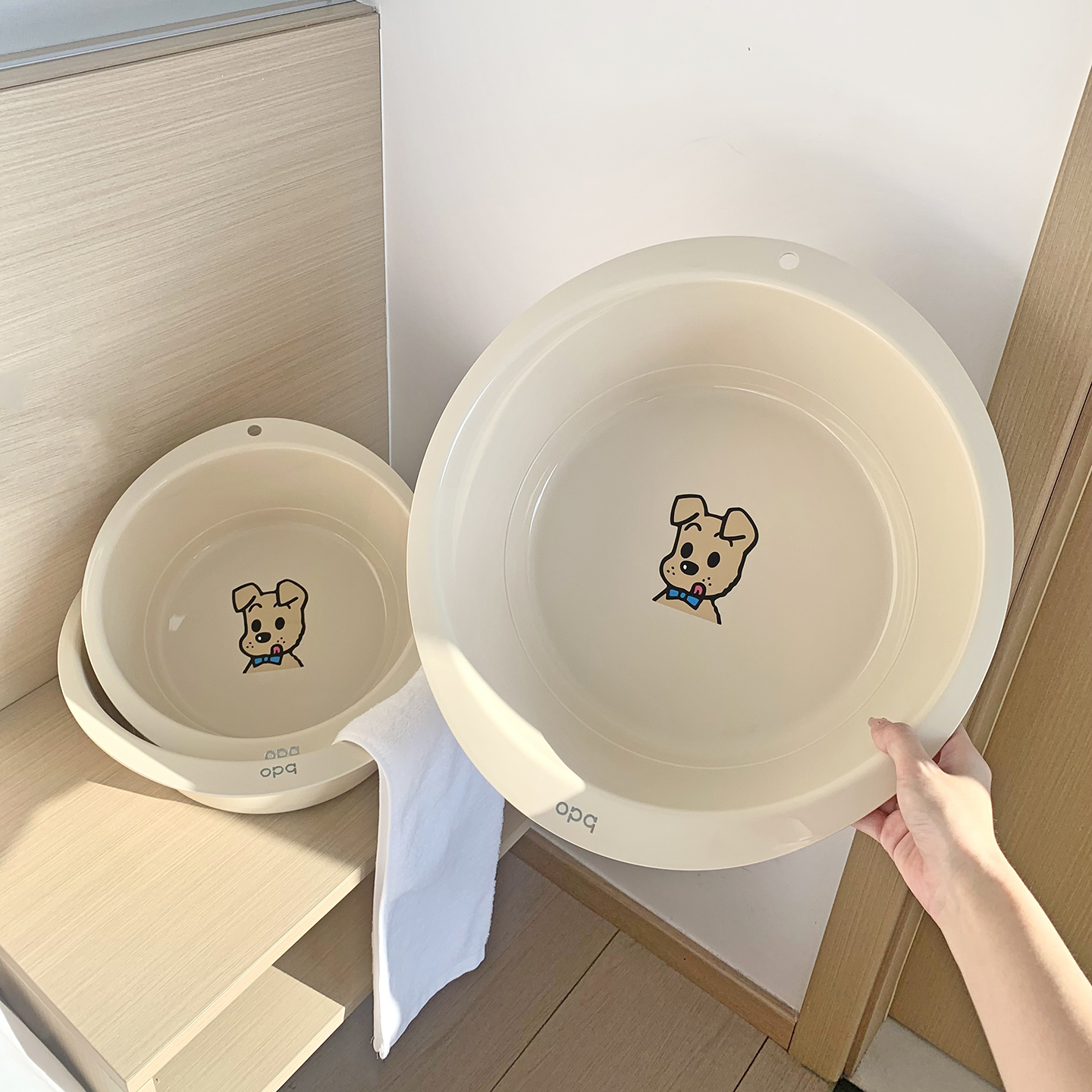 奶油风脸盆洗菜盆学生宿舍洗衣服