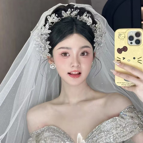 新款新娘头饰森系超仙水晶皇冠