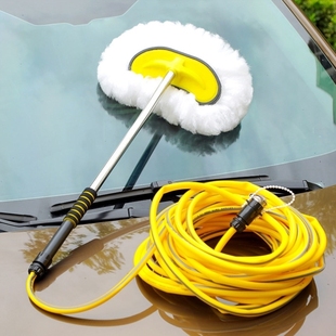 新款长杆加厚通水洗车拖把擦车用刷车工具洗车神器清洗工具套装
