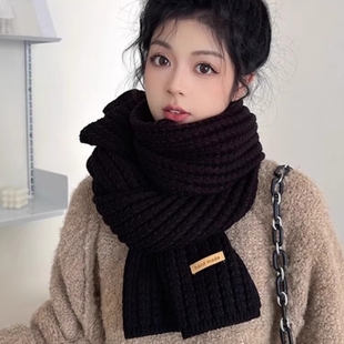 小雪花围巾女生仿貂毛围脖护颈冬季加厚保暖毛茸茸可爱2025新款