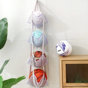 球类收纳挂袋家用篮球收纳筐门口放足球的球架运动器材置物架神器