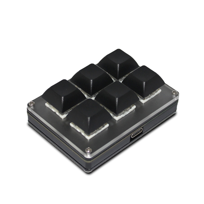 6键无线自定义键盘 2.4G USB 蓝牙三模 热插拔按键  按键自定义