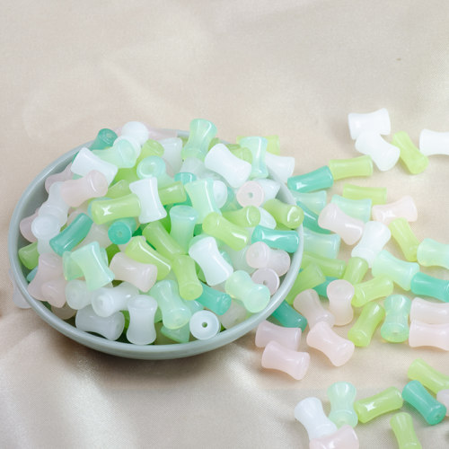 竹节琉璃珠子diy散珠饰品配件