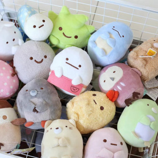 角落生物小挂件包包挂饰猫咪日系可爱炸虾毛绒公仔卡通玩偶钥匙扣