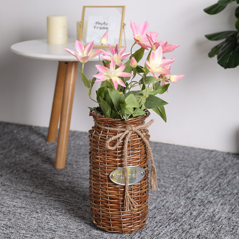 花篮仿真花束塑料跳舞兰绢花插花假花室内装饰花干花摆设客厅摆件