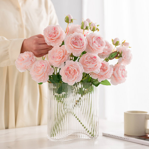 牡丹仿真花玫瑰干花束