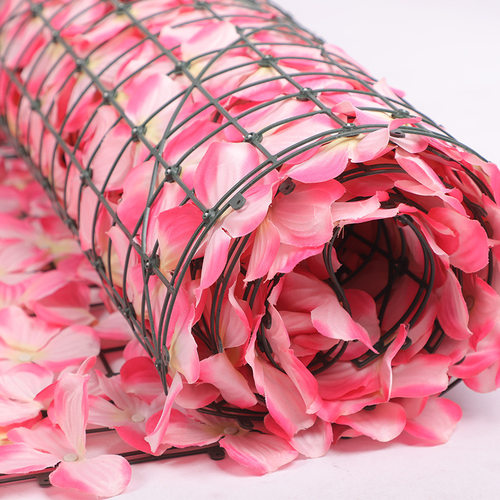 仿真花篱笆塑料墙花遮阳网花围栏