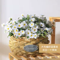 Большая корзина+10 букет белых цветов