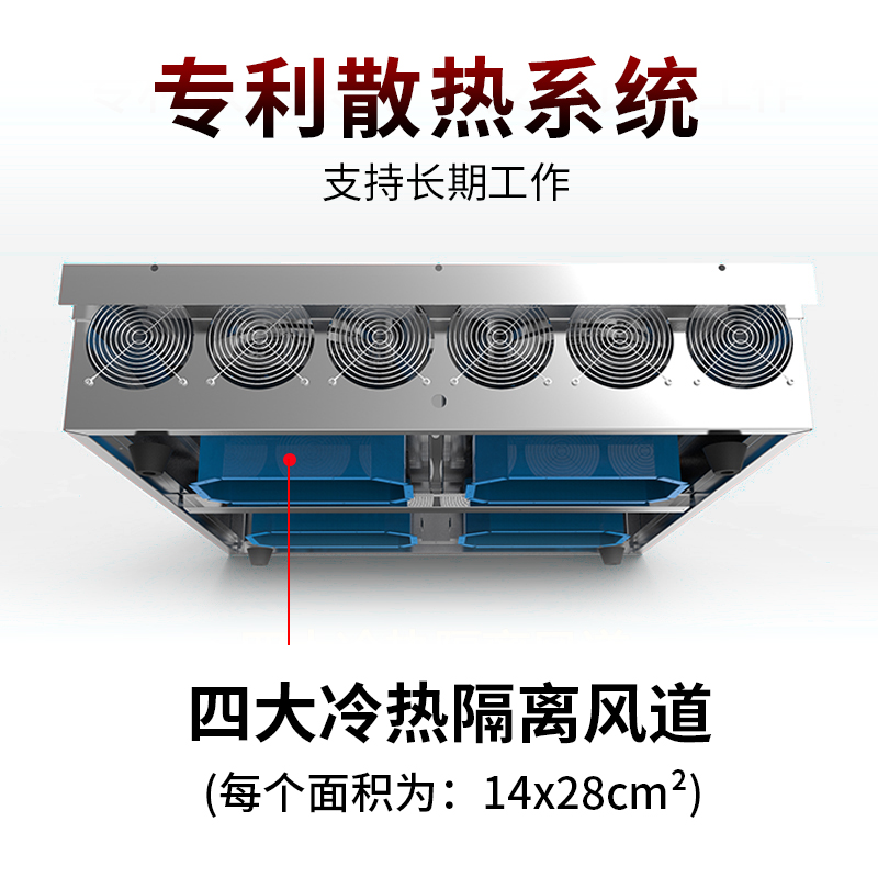 英达讯 商用电磁炉3500w四眼煲仔炉多功能大型台式四头食堂电磁灶