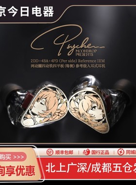 水月雨灵魂Psyche 两动圈四动铁四平板旗舰入耳式HiFi耳机