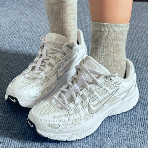 NikeP-6000男女同款白色时尚舒适百搭潮流GS低帮跑步鞋HV5064-003