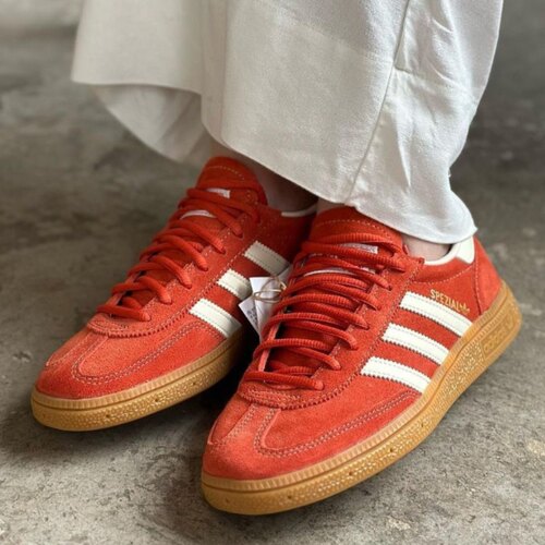 Adidas originals HANDBALL SPEZIAL男女同款红白中帮板鞋 IG6191