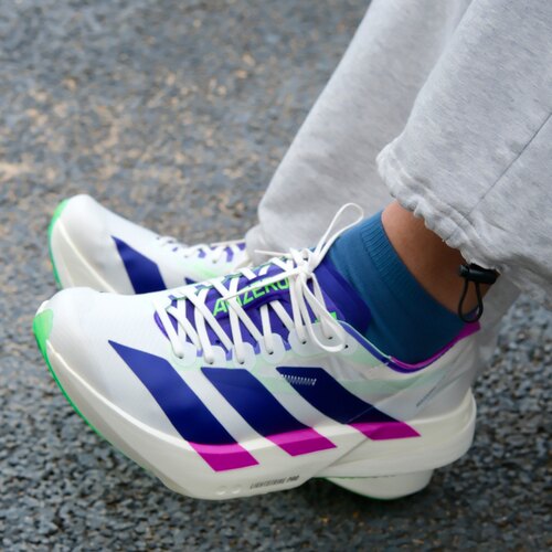 Adidas Adizero Adios Pro 4男款白紫色百搭舒适低帮跑步鞋JR1656
