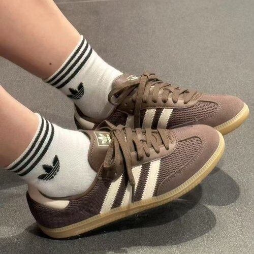 Adidas originals SAMBA OG 男女同款棕色时尚低帮德训鞋 JI3184