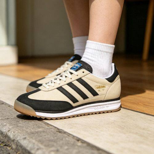 Adidas originals SL 72 RS 男女同款米色复古生活休闲鞋 JQ4961