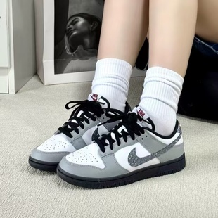 Dunk HQ3462 Low Swoosh灰白薄底耐磨低帮板鞋 191 Glitter Nike