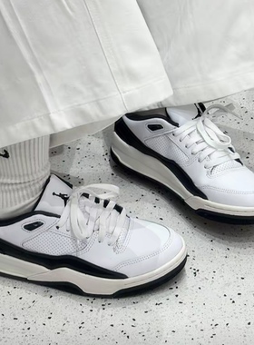 Jordan FLIGHT COURT男款黑白时尚舒适低帮复古篮球鞋 HF3255-112