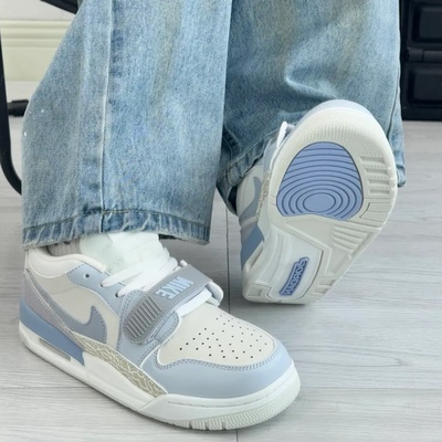 Jordan Legacy 312 Low Glacier Blue男白灰低帮篮球鞋HQ1190-101