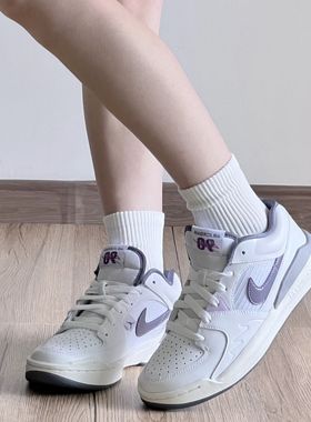NIKE Jordan Stadium 90 女款白紫色防滑低帮休闲鞋 HF5760-151