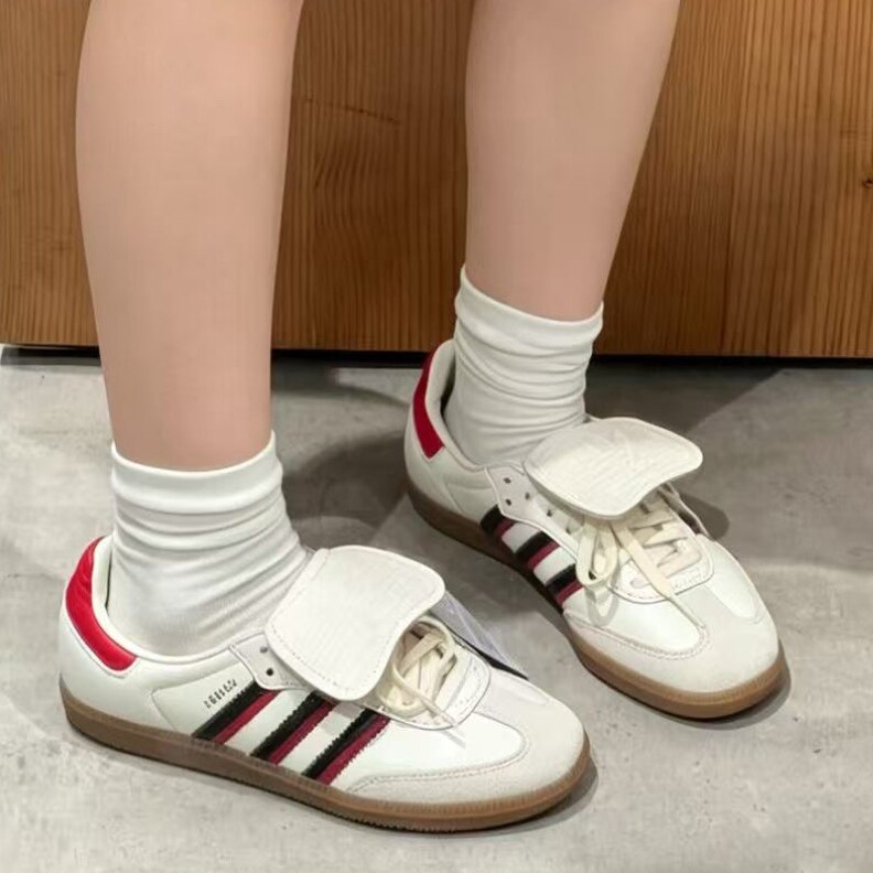 Adidas originals Samba Long Tongue男女同款白色低帮板鞋JQ5124图片