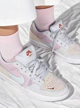 Nike SB Force 58男女同款时尚亲肤柔软银粉色低帮板鞋DV5477-005