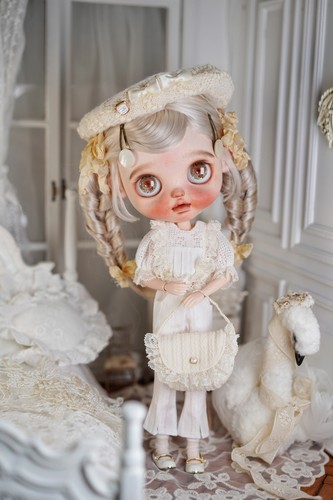 blythe小布娃娃娃衣”纯白爱恋”衣服洋装ob22 ob24新款