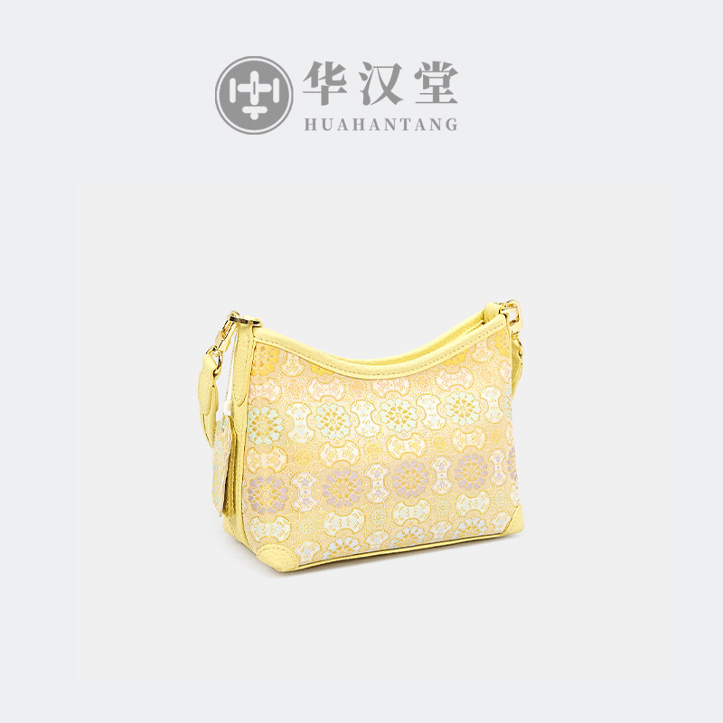 【小流浪家族】非遗宋锦上久楷名家宋锦古钱三多女牛皮包19*8*15