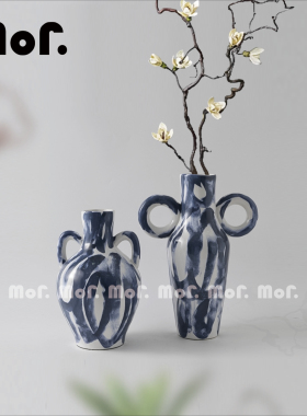 桌面摆件家居中古风插花器装饰品