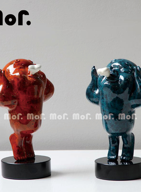 墨非 现代简约人物趣味摆件样板间售楼处客厅儿童房装饰品摆设