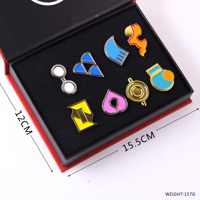 包邮8款新宠物小精灵丰缘地区道馆徽章胸针套装动漫周边饰品礼物