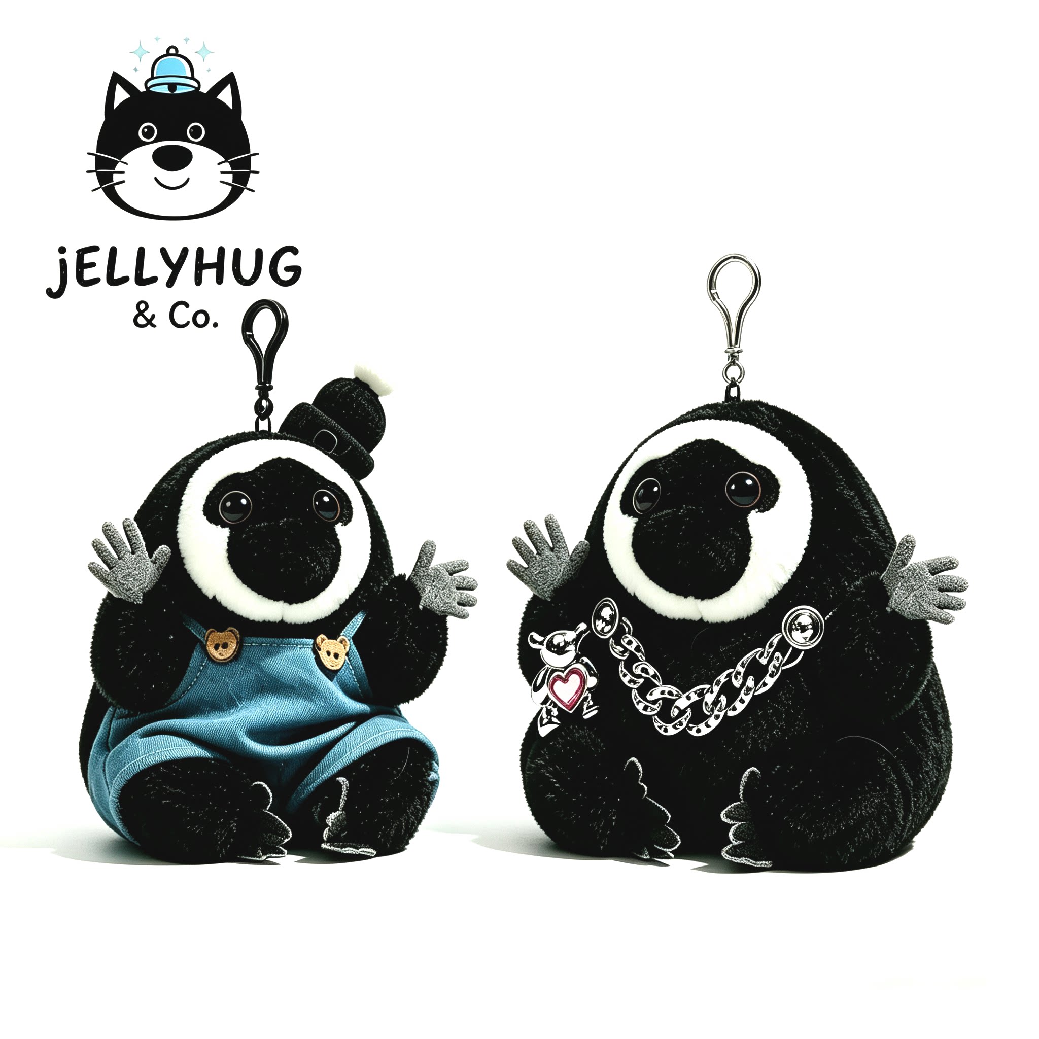 英国jellyhug丑萌杜杜毛绒公仔猴子摆件书包背包挂件卡通礼物挂饰