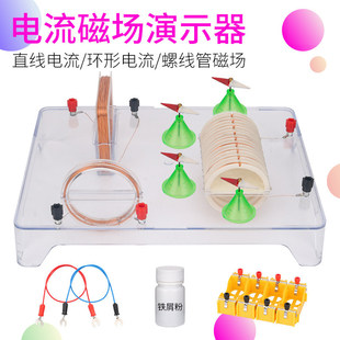 电流磁场演示器分体式通电螺线管导线产生磁场方形环形线圈可投影
