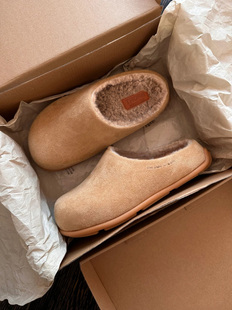 2023新款 外穿时尚 厚底百搭软底土豆鞋 勃肯鞋 包头鞋 毛毛鞋 女半拖鞋