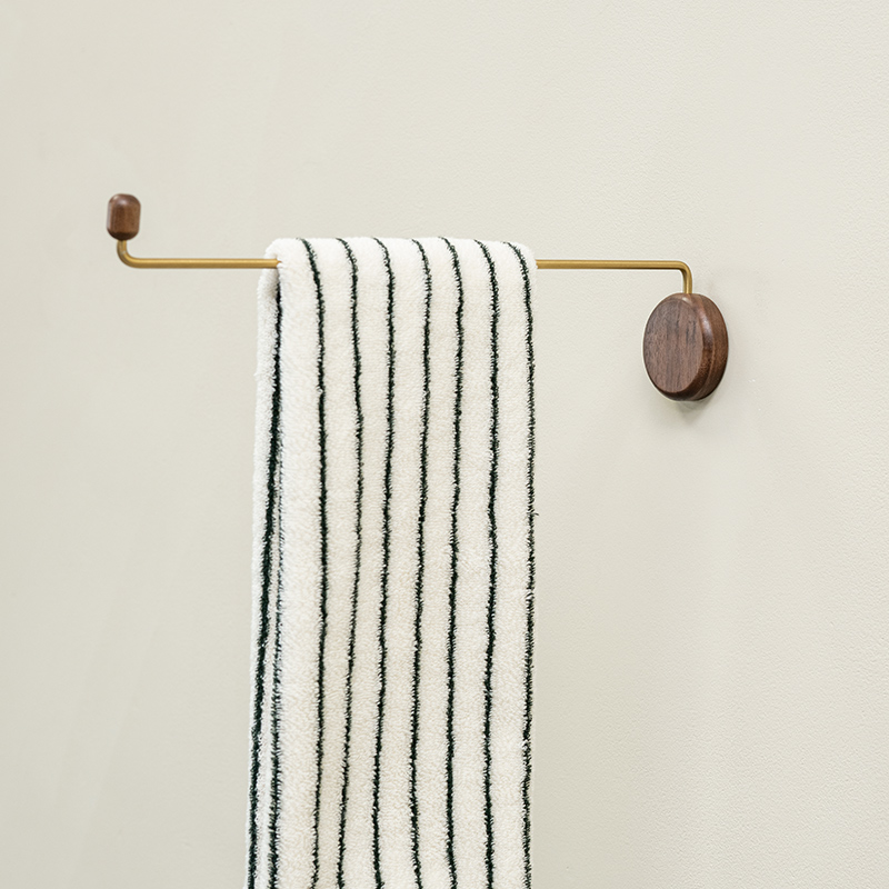 180°旋转丨北美黑胡桃木毛巾架