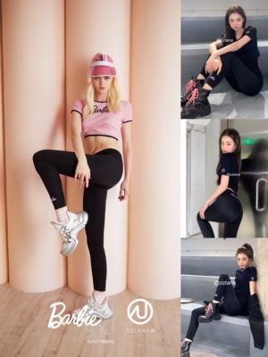 ozlana2021春夏芭比运动瑜伽裤